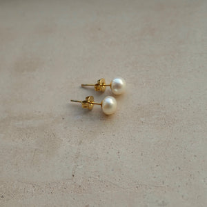 Natural Pearl Stud Earrings