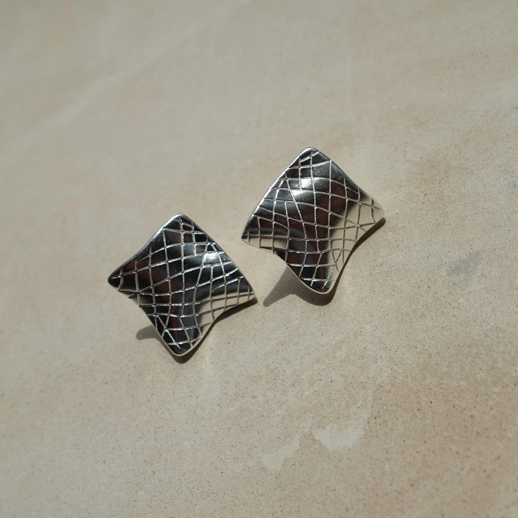 Aura Sterling Silver Stud Earrings